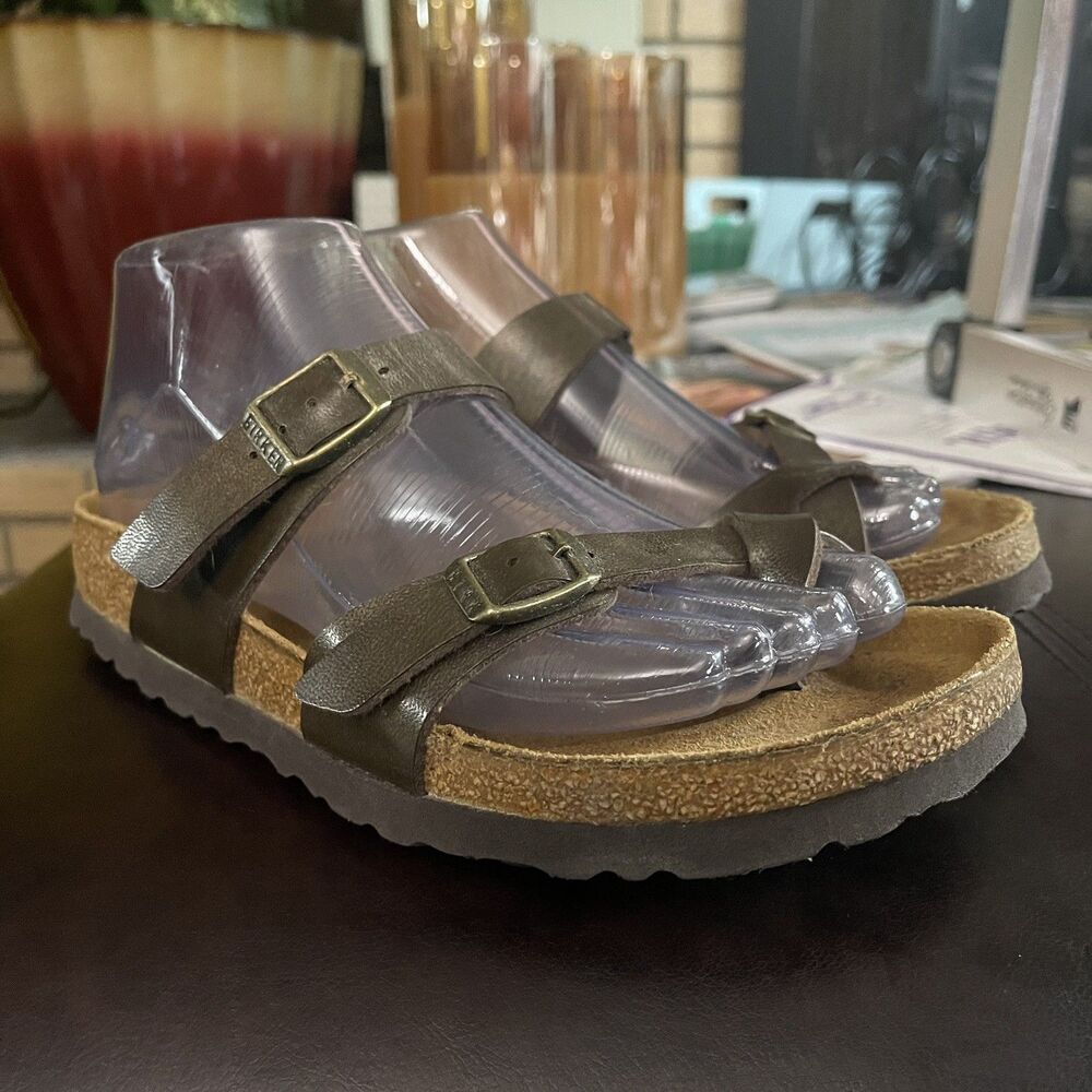 Birkenstock Metallic Brown Mayari Strappy Sandals Germany Size 37 US 6